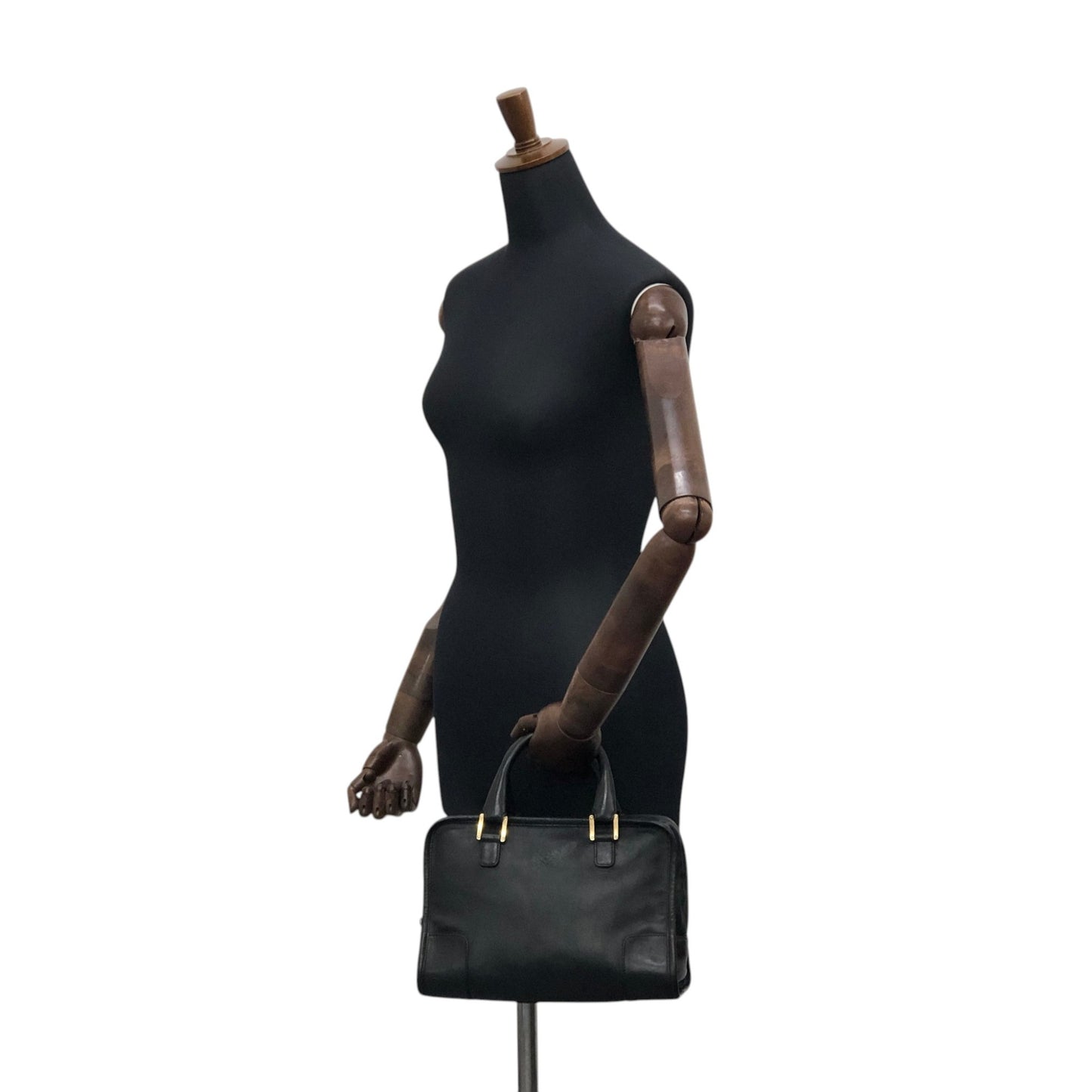 LOEWE Amazona28 Anagram Handbag Boston bag Black Vintage bda233