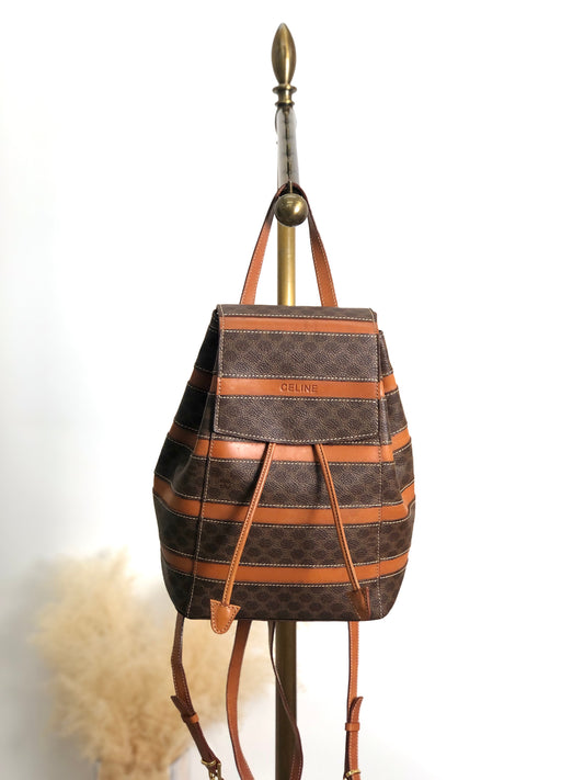 CELINE Macadam Backpack Brown Vintage 6kasa6