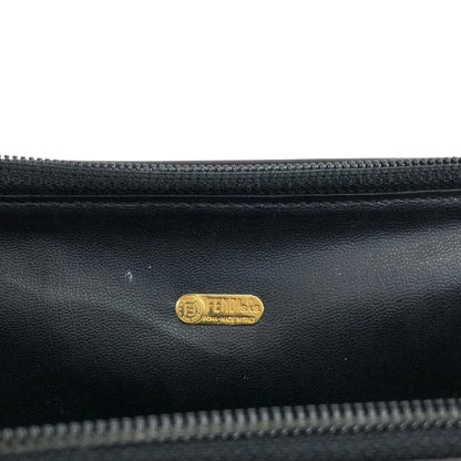 FENDI Zucca Logo Two-way Small Boston bag Shoulder bag Black Vintage v4wjj7