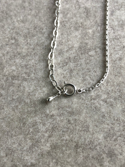 Christian Dior Logo Motif Necklace Silver Vintage vcvei6