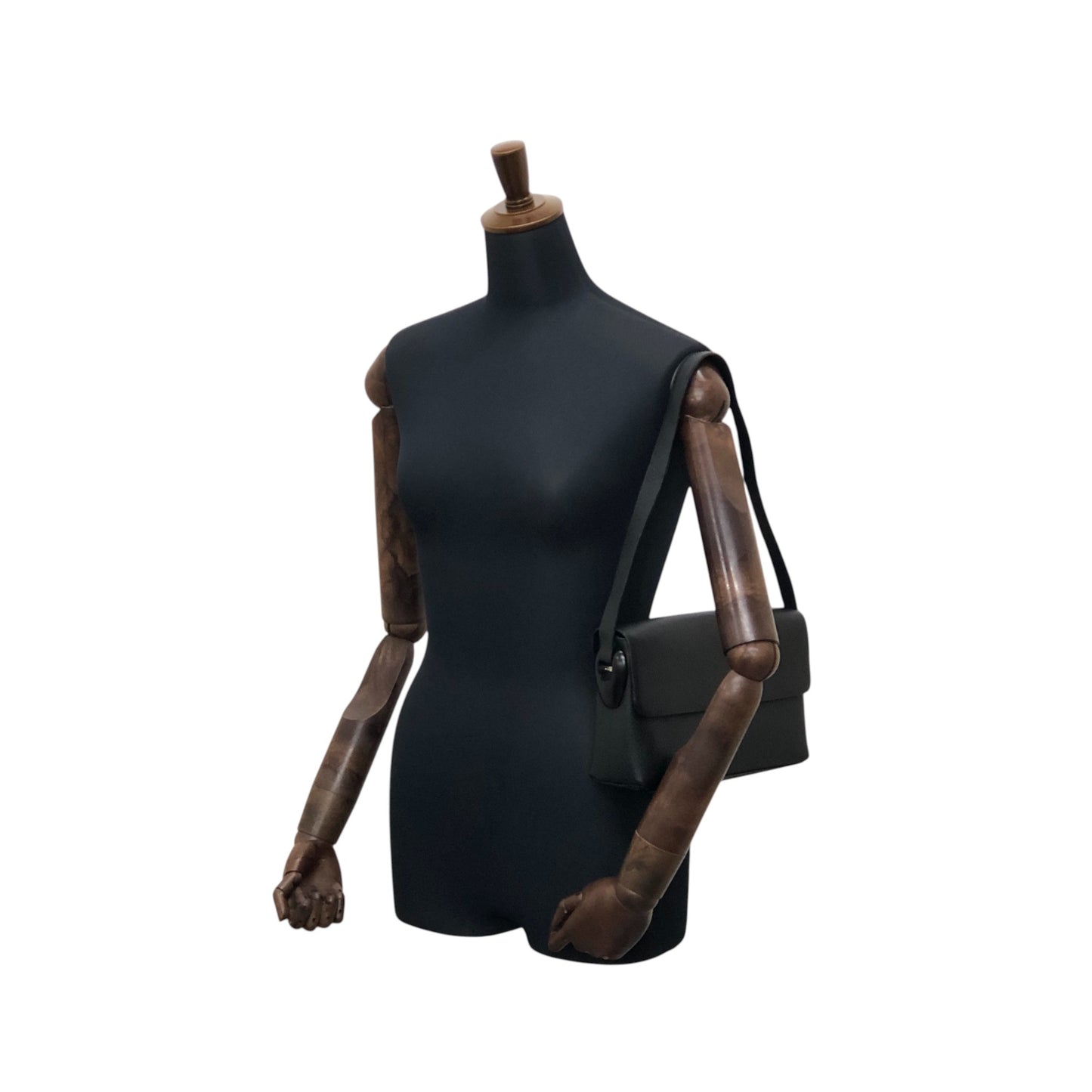 GUCCI Logo Shoulder bag Black Vintage 33amgr