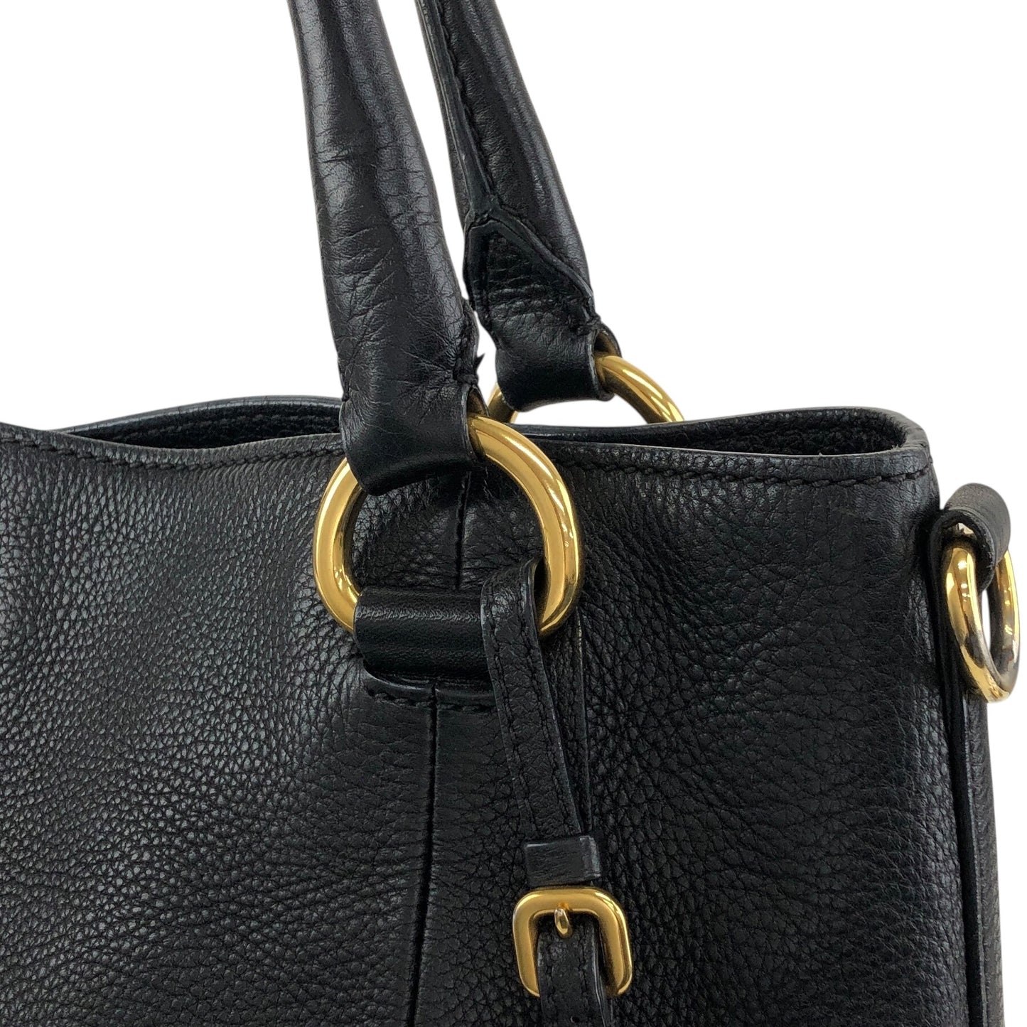 PRADA Logo Totebag Black Vintage f7udbt