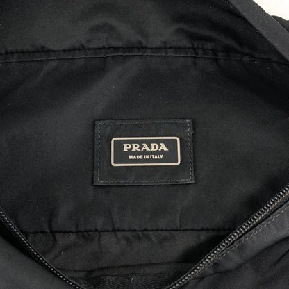 PRADA Tessuto Triangle Logo Sling bag Black Vintage fa4d62