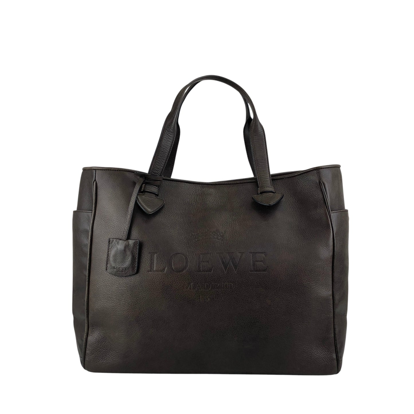 LOEWE Logo Embossed Totebag Brown Vintage je4je4