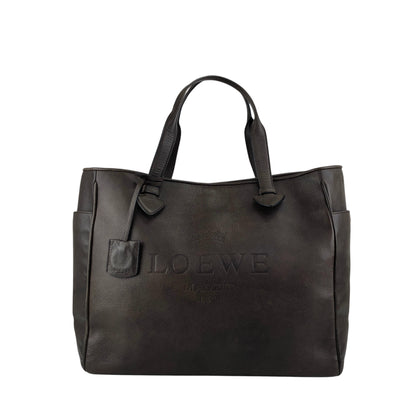 LOEWE Logo Embossed Totebag Brown Vintage je4je4