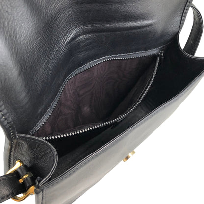 CELINE Gancini Crossbody Shoulder bag Black Vintage pdxcg6