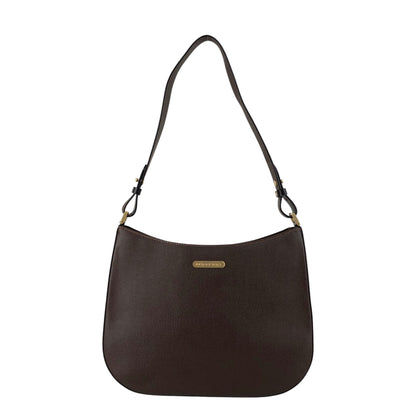 BURBERRY Logo Shoulder bag Brown Vintage 87xjxe