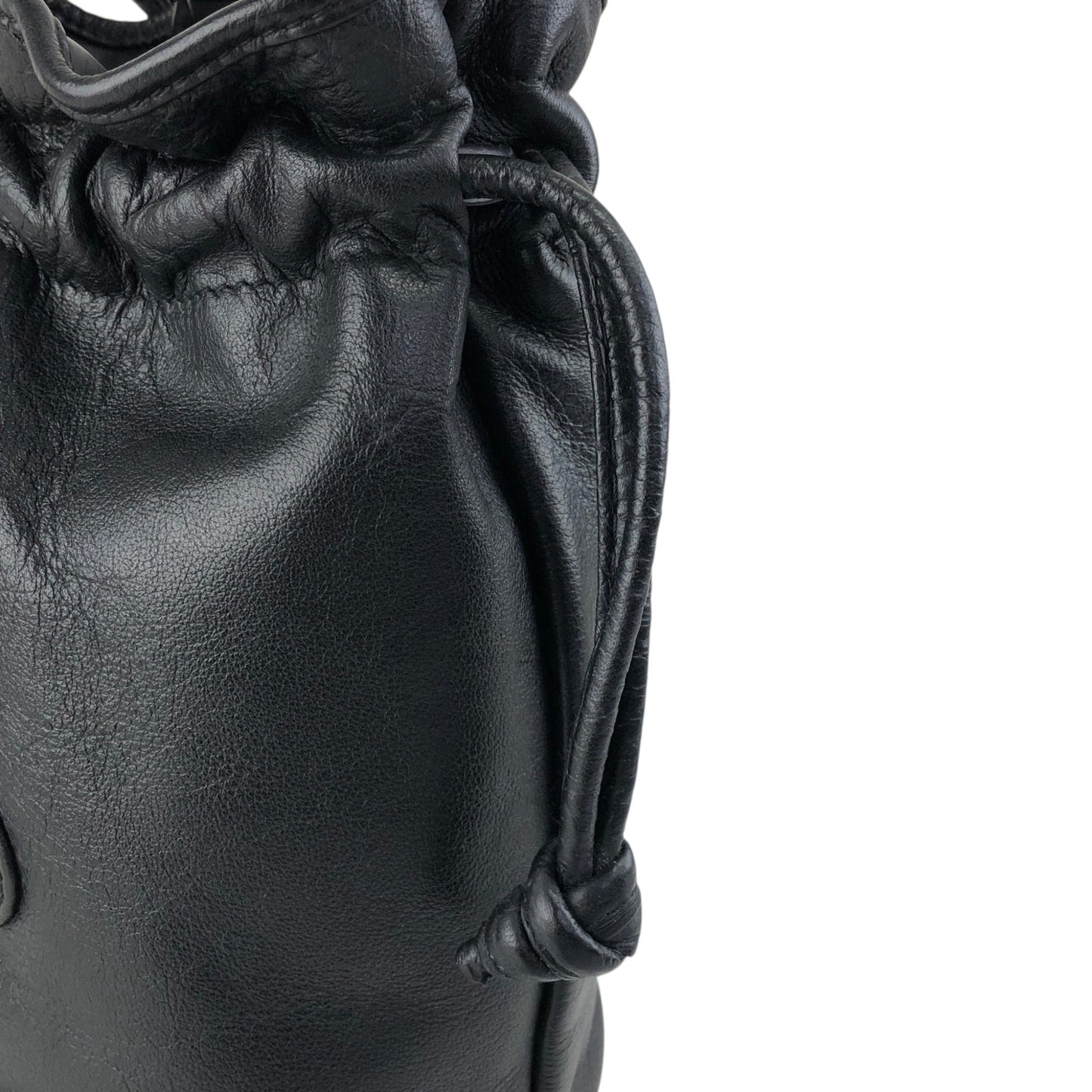 Christian Dior CD Logo Drawstring Shoulder bag Black Vintage h6xtv8