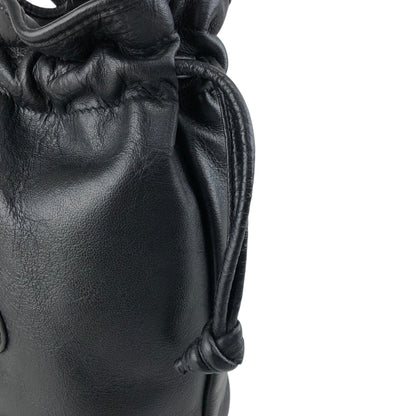 Christian Dior CD Logo Drawstring Shoulder bag Black Vintage h6xtv8