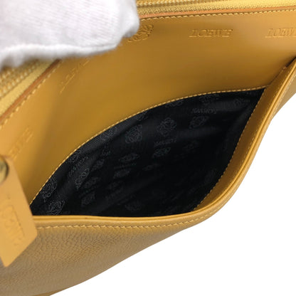 LOEWE Logo Embossed Shoulder bag Yellow Vintage uwdr5a