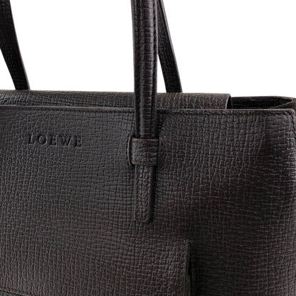 LOEWE Logo Embossed Handbag Brown Vintage zfvfp7