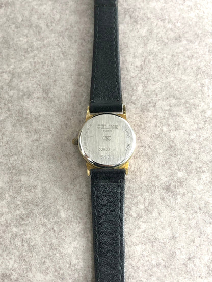 CELINE Quartz Watch Black Vintage 2vpwku
