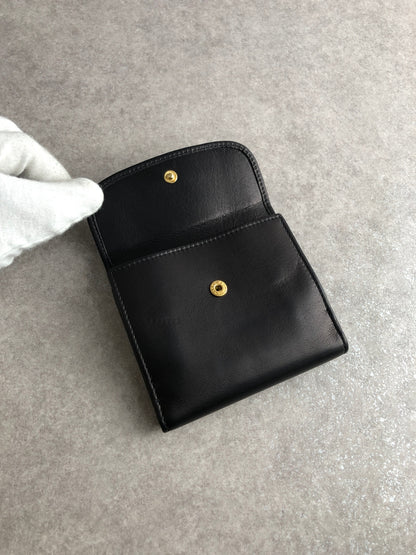 GUCCI GG logo Folded Wallet Black Vintage iy8zet