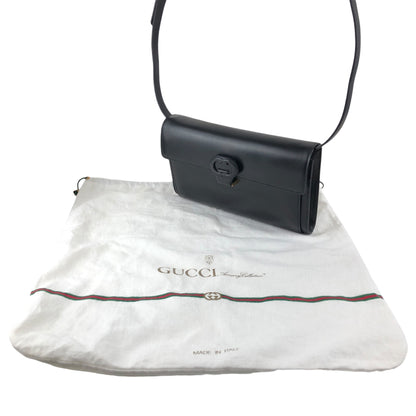 GUCCI GG logo Shoulder bag Black Vintage ugbam2