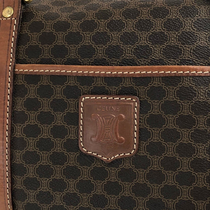 CELINE Macadam Blason Handbag Boston bag Brown Vintage w8k28k