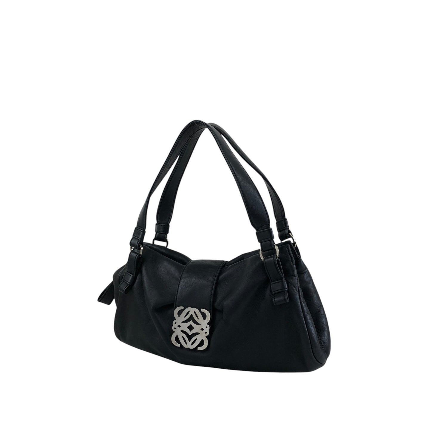 LOEWE Anagram Handbag Shoulder bag Black Vintage pk4pvs