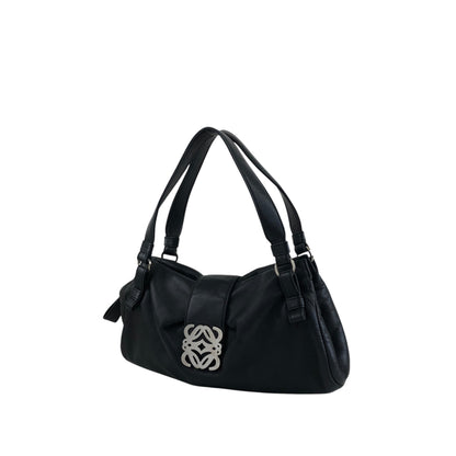 LOEWE Anagram Handbag Shoulder bag Black Vintage pk4pvs