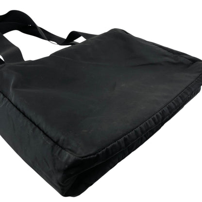 PRADA Tessuto Triangle Logo Totebag Black Vintage ztj777