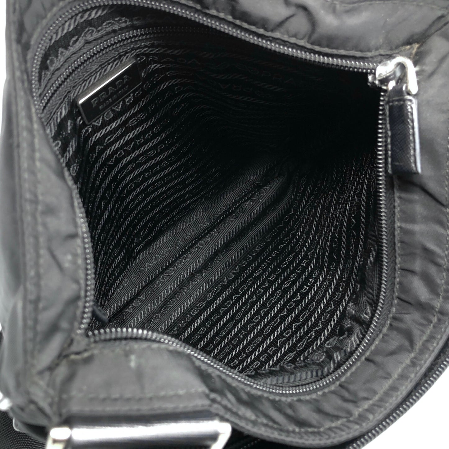 PRADA Triangle Logo Shoulder bag Black Vintage jbnjag