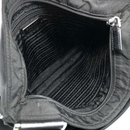 PRADA Triangle Logo Shoulder bag Black Vintage jbnjag