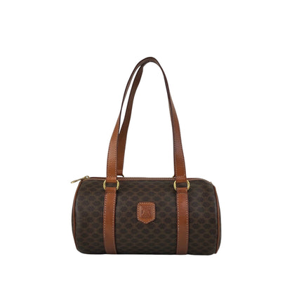 CELINE Macadam Blason Handbag Brown Vintage stij7h