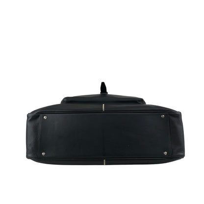 BURBERRY Front Buckle Shoulder bag Black Vintage tpmx3y