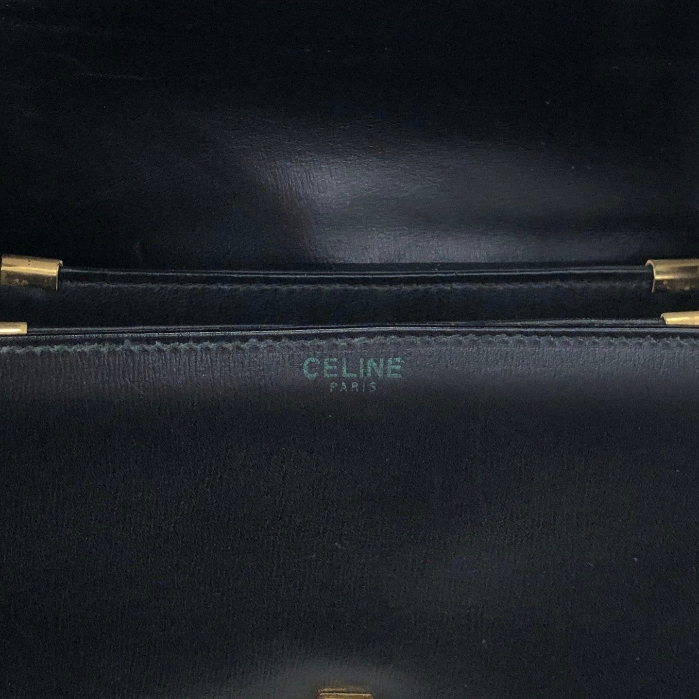 CELINE Blason Shoulder bag Black Vintage a6pwvz