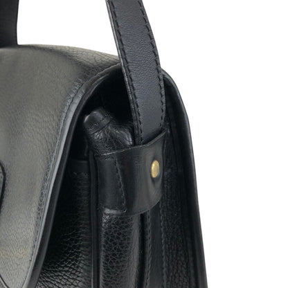 CELINE Blason Front Buckle Shoulder bag Black Vintage 4n3ttr