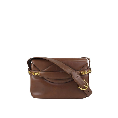 CELINE Horse Carriage Shoulder bag Brown Vintage ggiycy