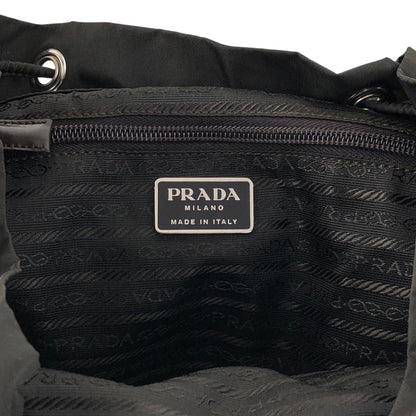 PRADA Tessuto Triangle Logo Double Pocket Backpack Khaki Vintage kyhxt3