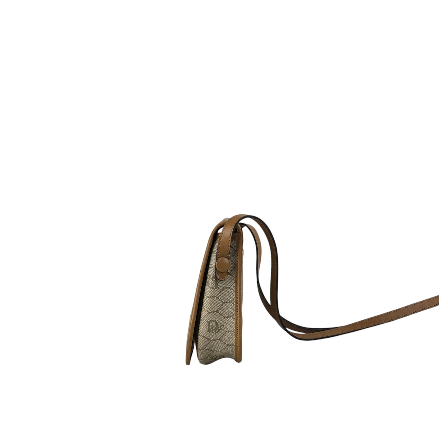 Christian Dior Honeycomb Pattern Logo Small Shoulder bag Beige Vintage wemn3x