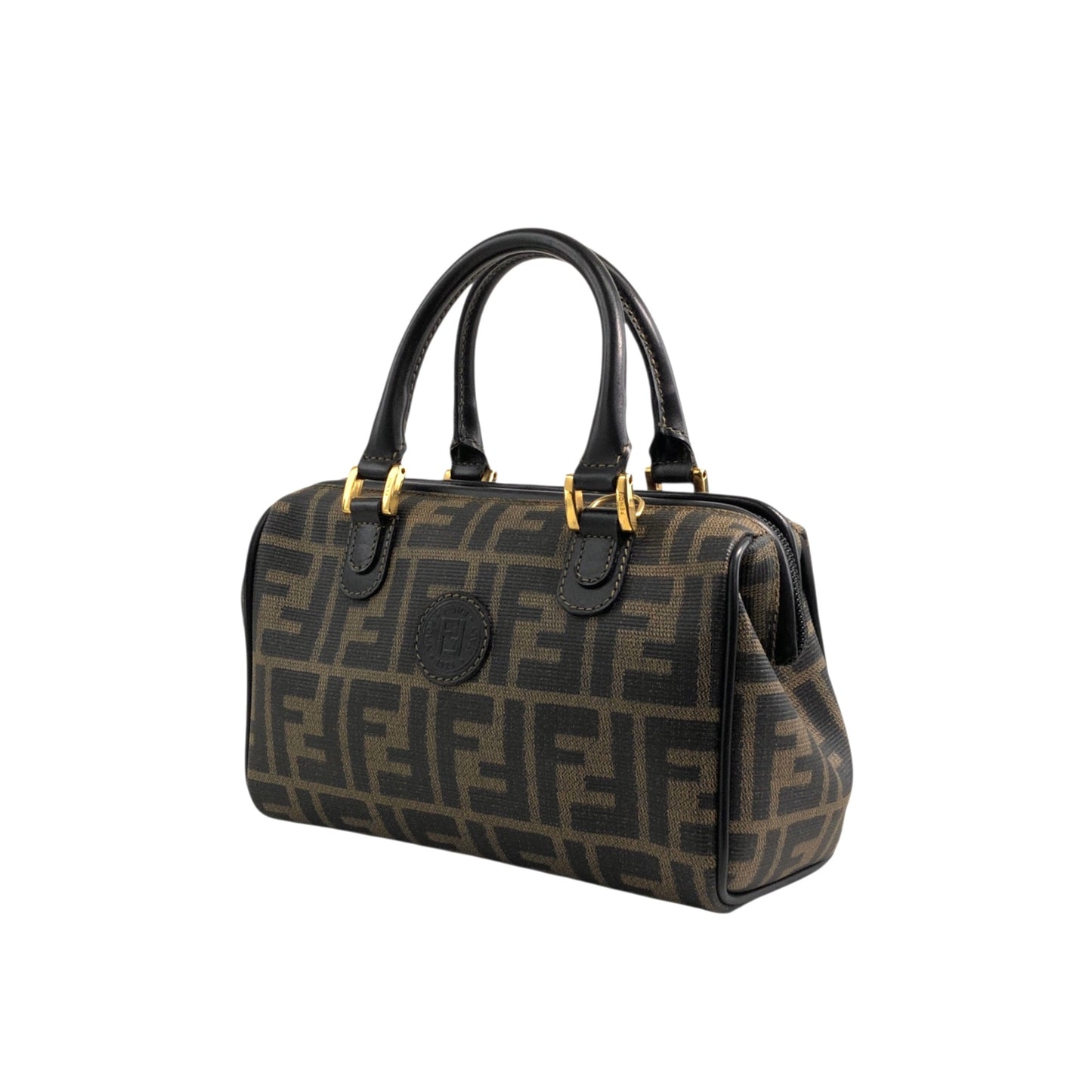 FENDI Zucca Two-way Small Boston bag Shoulder bag Brown Vintage sfanas