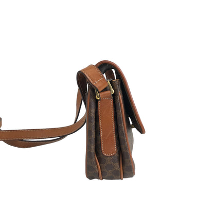 CELINE Macadam Triomphe Shoulder bag Brown Vintage 8c7giv