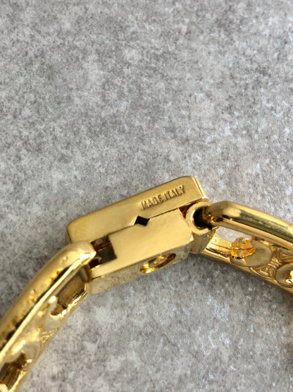 CELINE Blason Bracelet Gold Vintage pjp77c