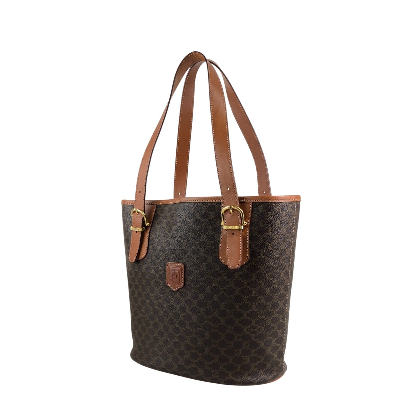 CELINE Macadam Blason Totebag Brown Vintage 53y3ej