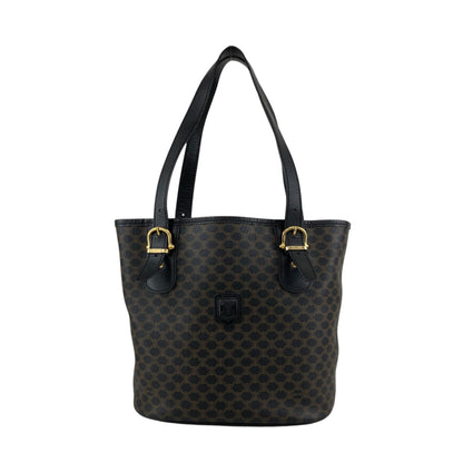 CELINE Macadam Blason Handbag Totebag Black Vintage yfc8n7