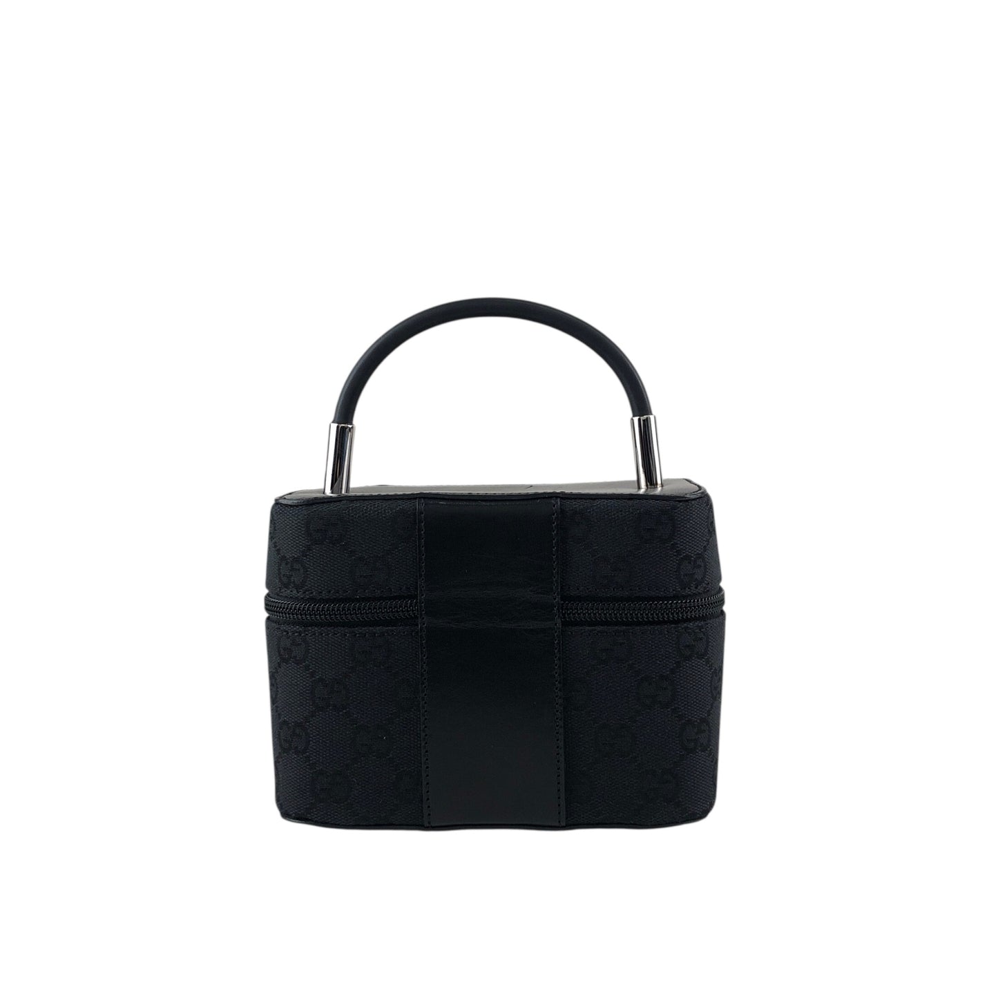 GUCCI GG Canvas Small Handbag Vanity bag Black Vintage ddp5pe