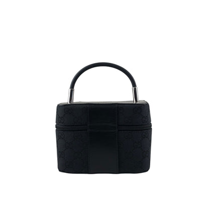 GUCCI GG Canvas Small Handbag Vanity bag Black Vintage ddp5pe