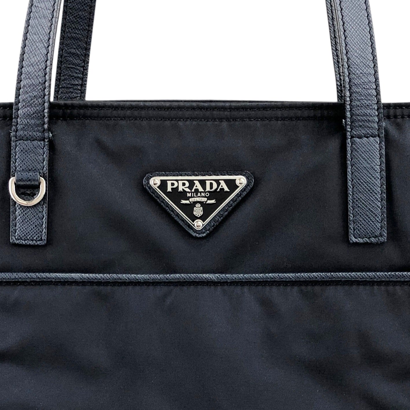 PRADA Tessuto Triangle Logo Totebag Navy Vintage 3j5ghg