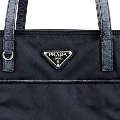 PRADA Tessuto Triangle Logo Totebag Navy Vintage 3j5ghg