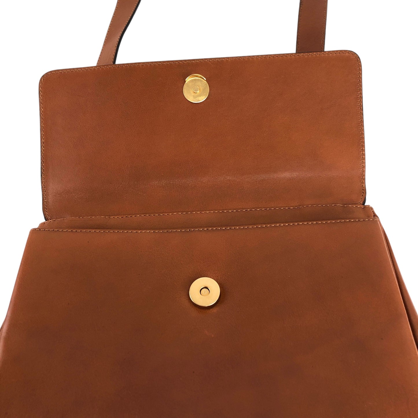 CELINE Gancini Flap Shoulder bag Brown Vintage jx5pxb