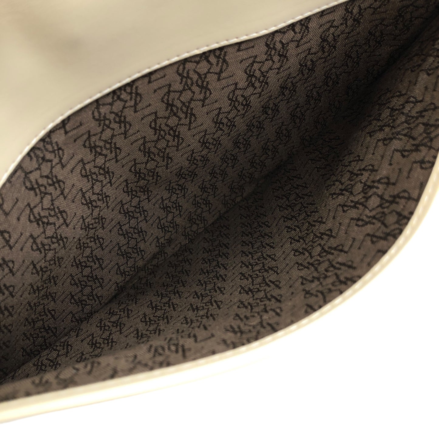 Yves Saint Laurent YSL 標誌單肩包白色復古 27p47c