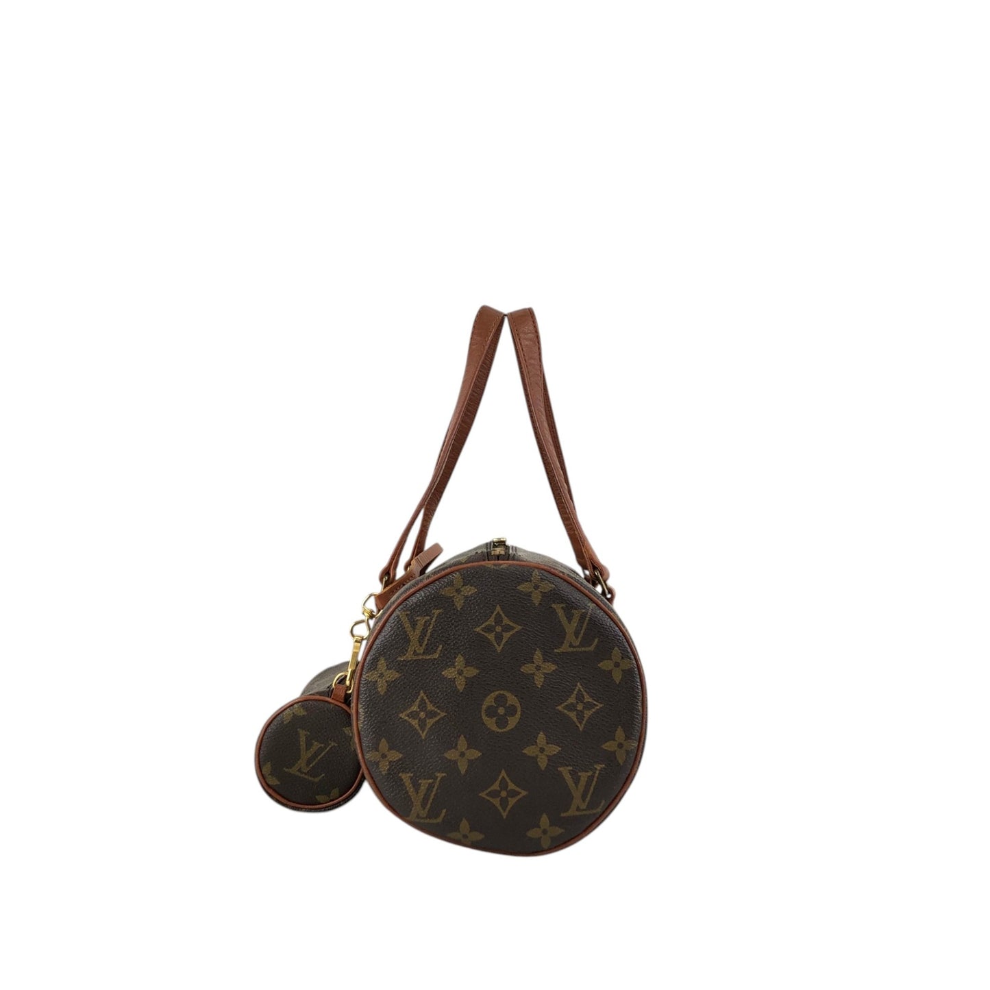LOUIS VUITTON Monogram Handbag Pouch Brown Vintage kkcs2t