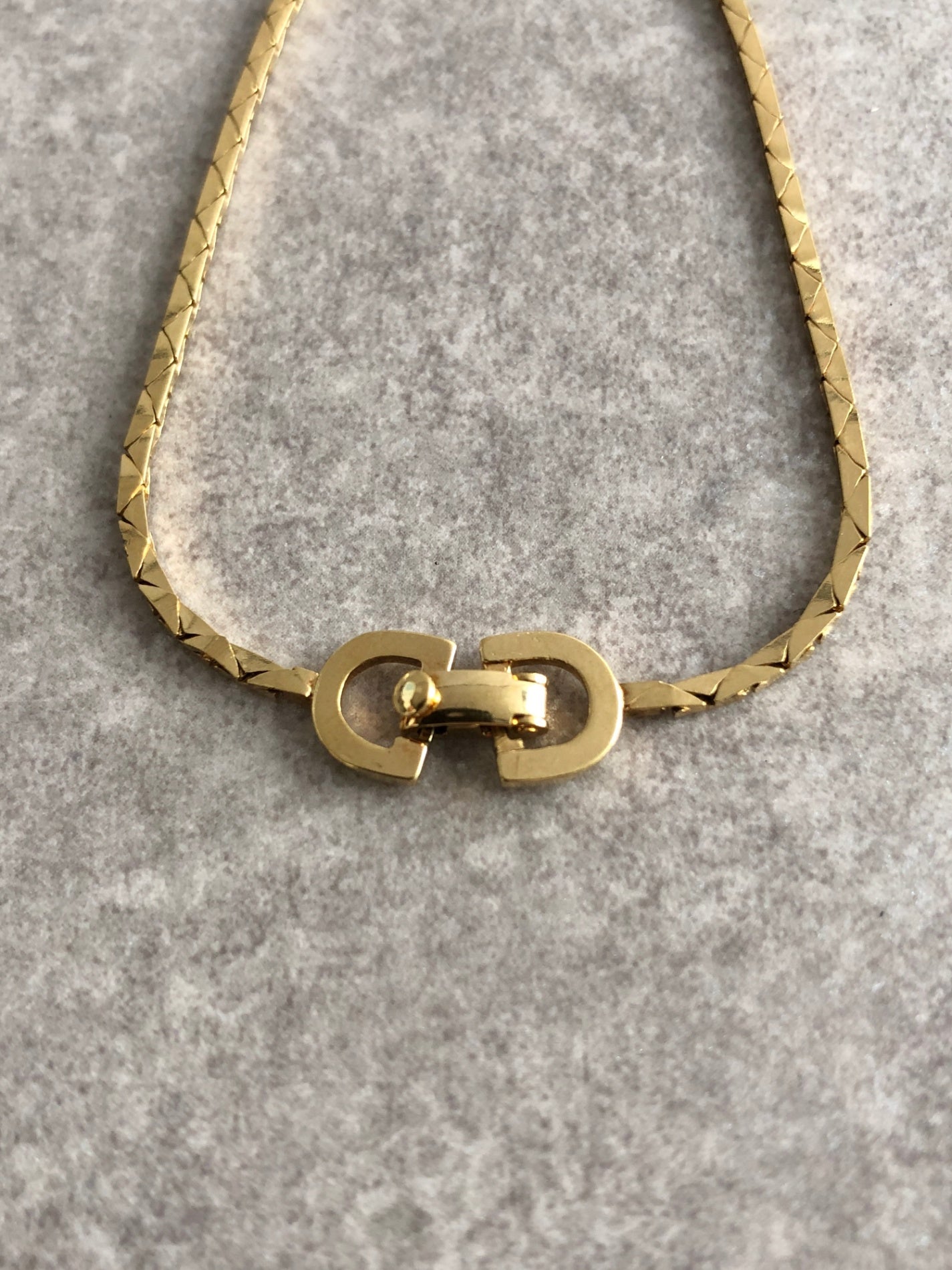 Christian Dior CD Logo Bracelet Gold Vintage z8cwpr