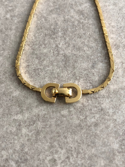Christian Dior CD Logo Bracelet Gold Vintage z8cwpr