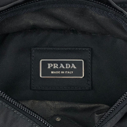 PRADA Tessuto Triangle Logo Sling bag Black Vintage hpnycc