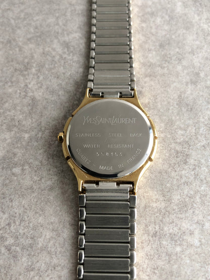 Yves Saint Laurent YSL Logo Quartz Watch 5920-H15441 Vintage 64v38n
