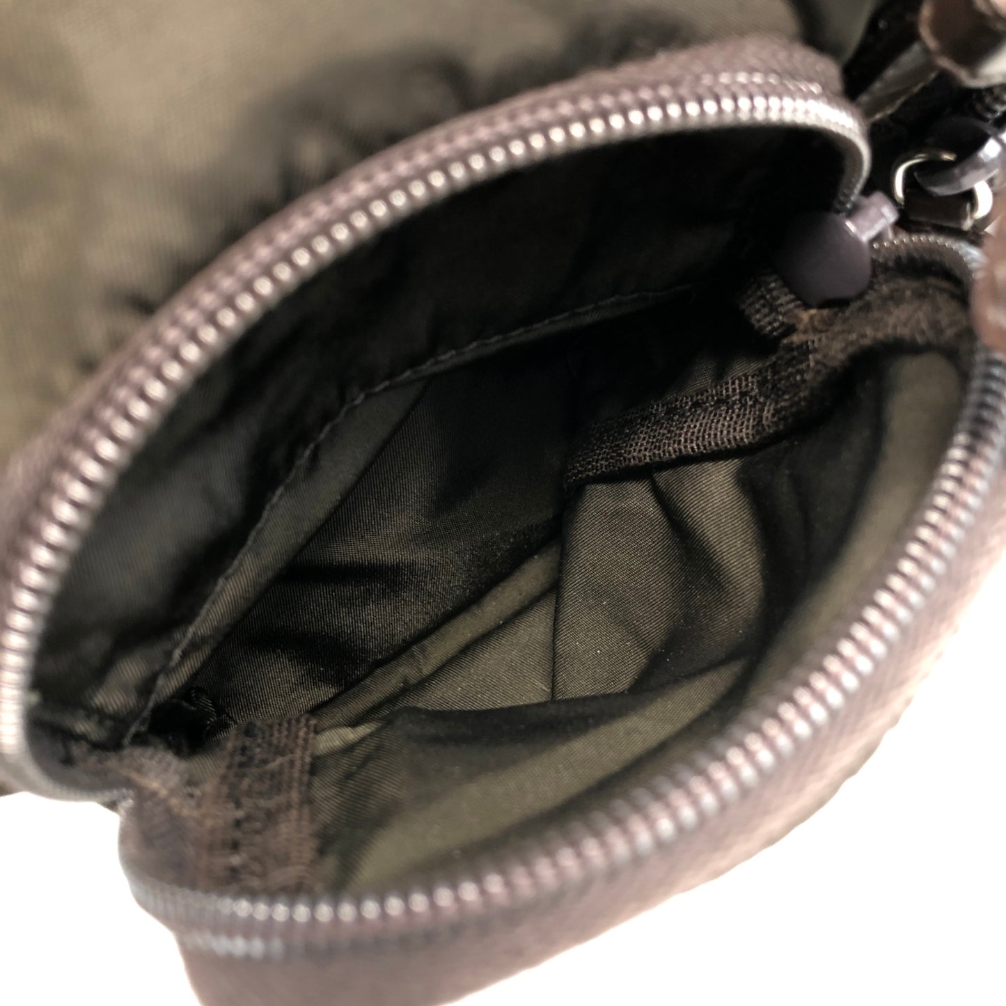 PRADA Triangle Logo Double Pocket Backpack Brown Vintage 65znig