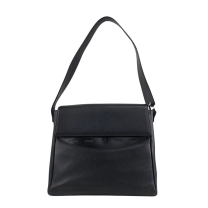 LOEWE Logo Embossed Shoulder bag Black Vintage ni55eb