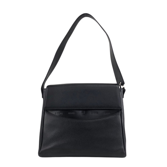 LOEWE Logo Embossed Shoulder bag Black Vintage ni55eb